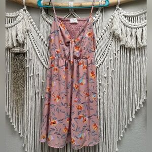Sienna Sky Pink Floral Spaghetti-Strap Sundress